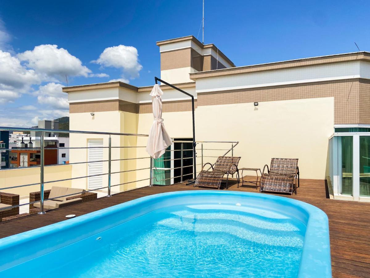 Ferienwohnung Infinito - Cobertura Frente Mar Com Piscina Governador Celso Ramos Exterior foto